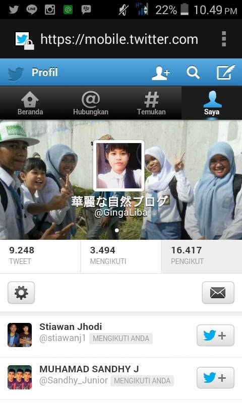 GingaLiba's Twitteri
