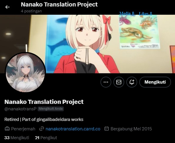 update tentang Nanako Translation