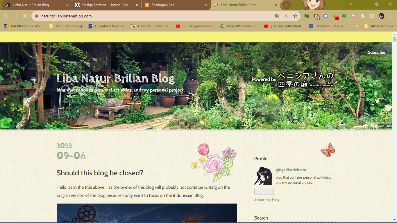Alasan aku tidak menggunakan Hatena lagi sebagai cabang blog Bahasa Inggris