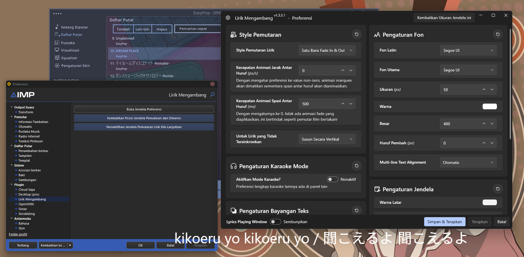 Lirik Mengambang